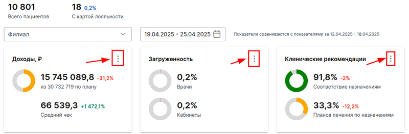 переход к отчётам